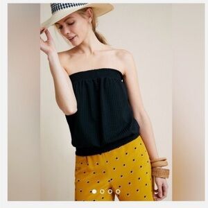 Anthropologie black Colusa sleeveless tube top large